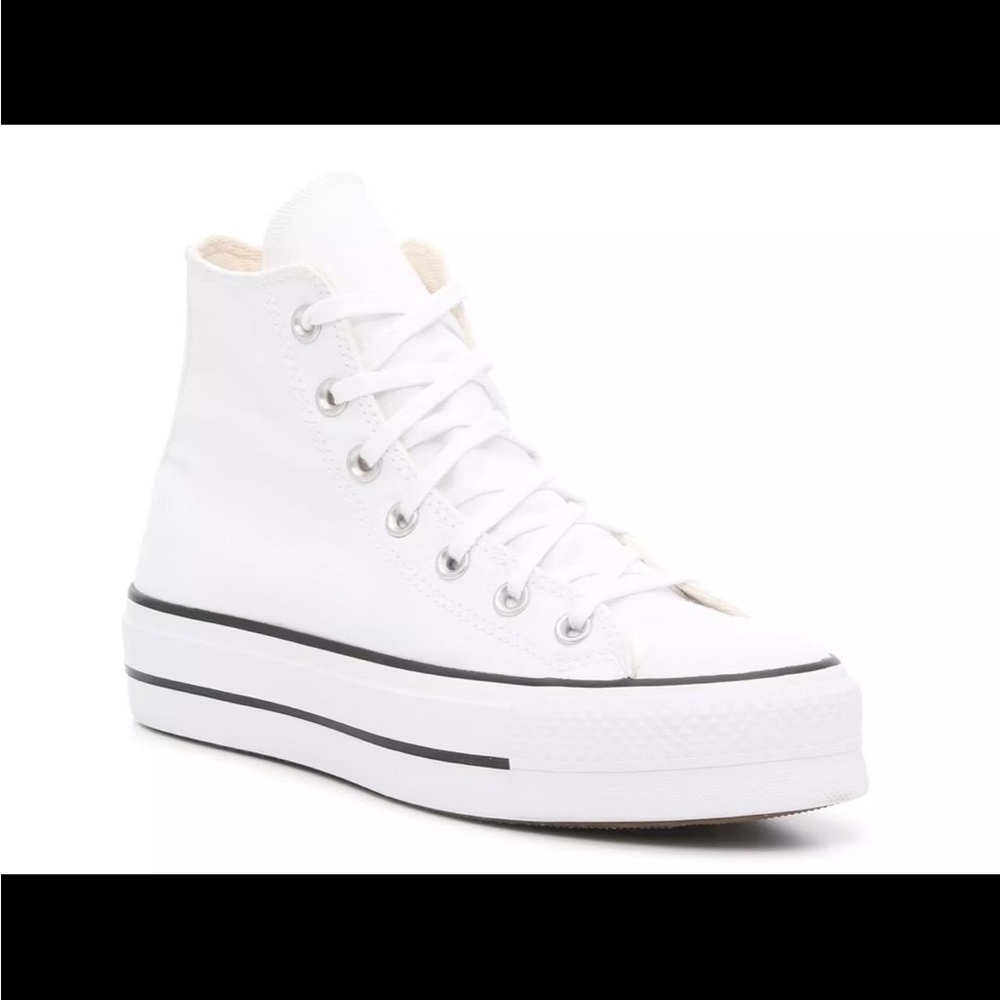 Women's White High-Top Sneakers